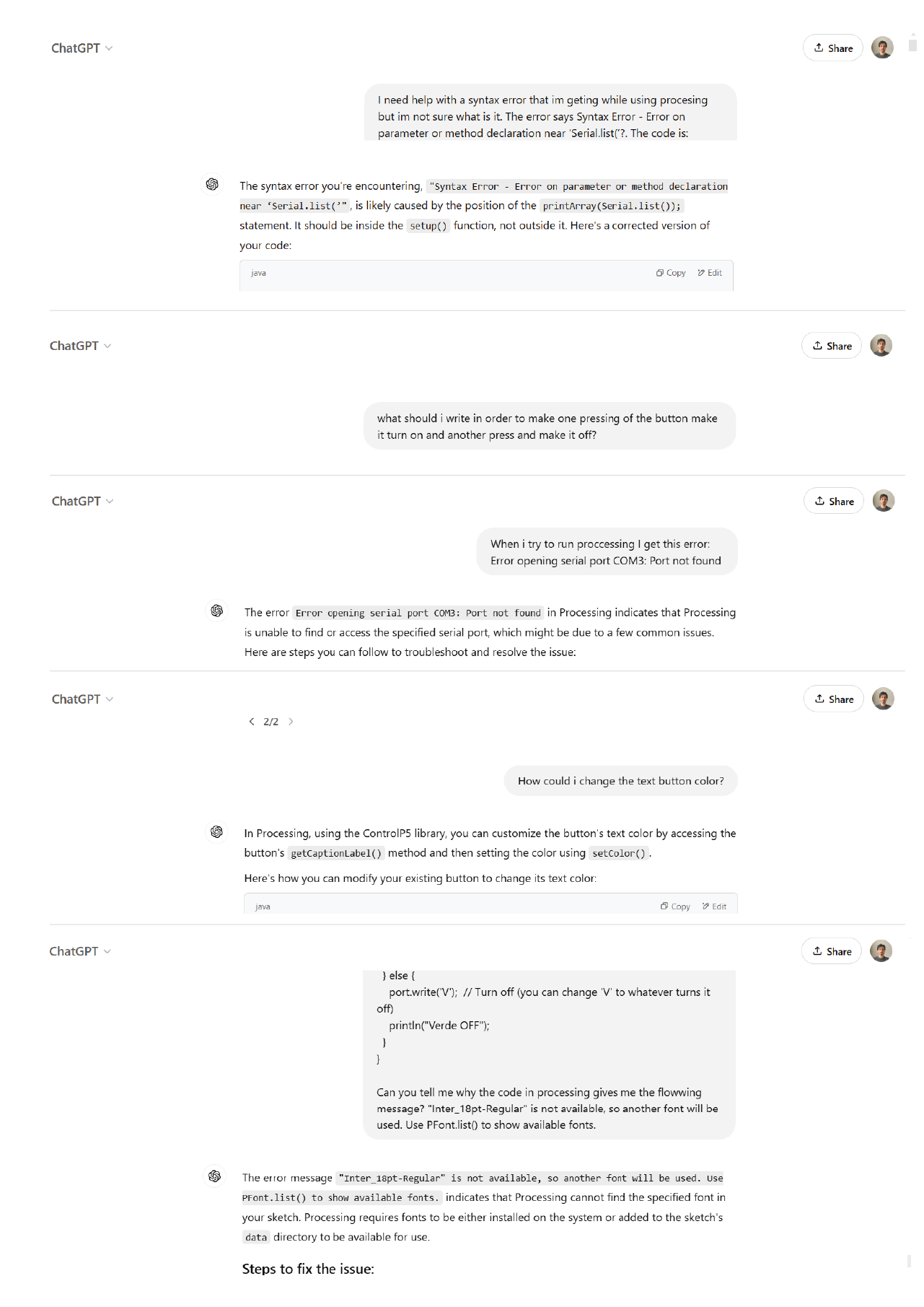 Ejemplos de conversación con Chat GPT para el desarrollo de la actividad